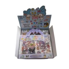 Toptan Sanrio Kuromi Sticker Seti Çantalı Kuromi Sticker Set 30 Adet
