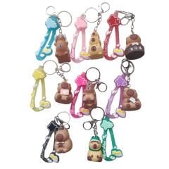 Toptan Capybara Anahtarlık Lüx Kapibara Anahtarlık Çanta Süsü 12 Adet