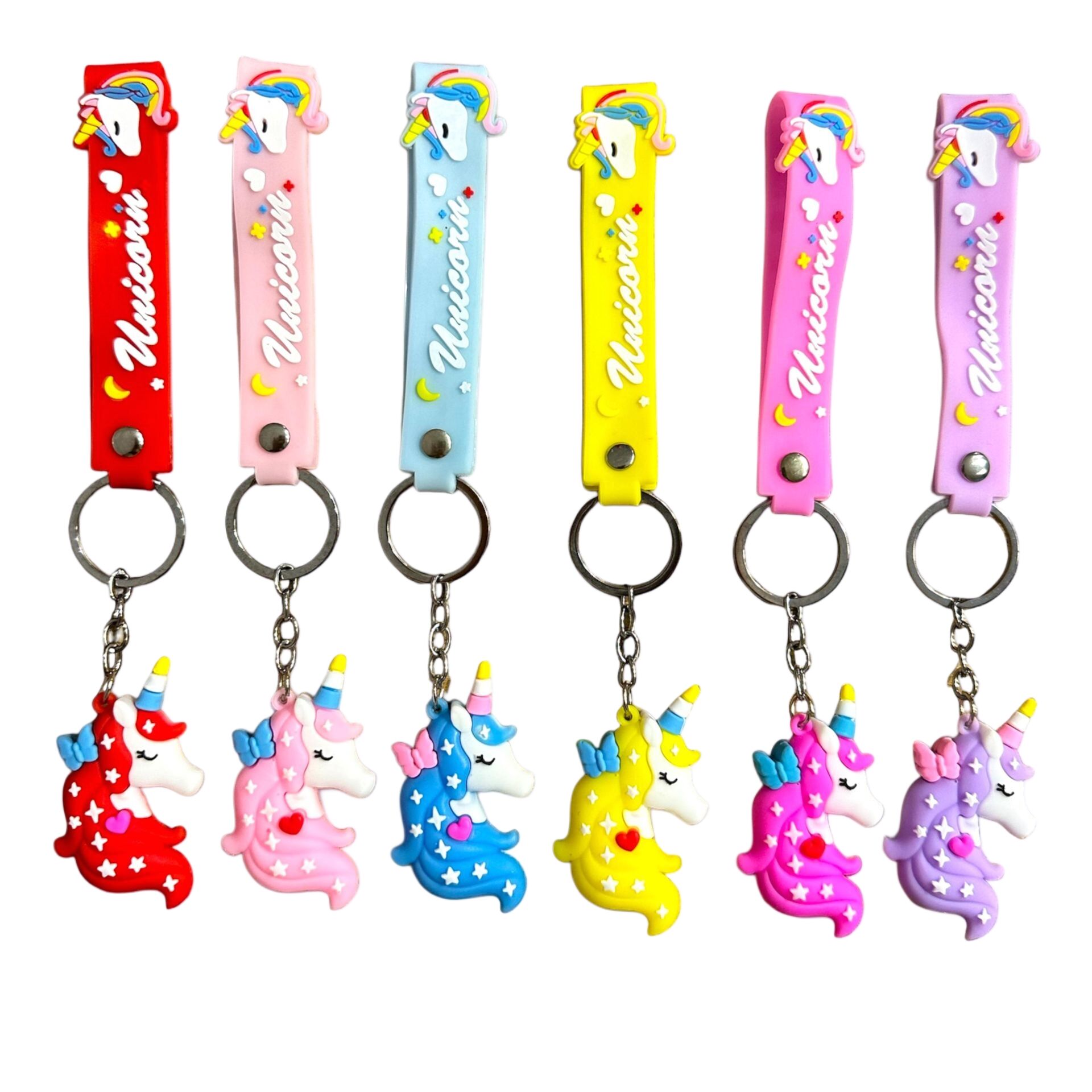 Toptan Unicorn Anahtarlık 12 Adet Unicorn Silikon Anahtarlık