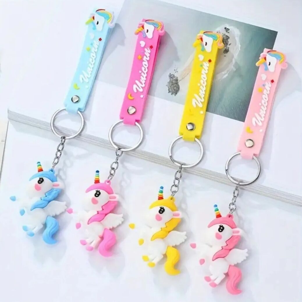 Toptan Unicorn Anahtarlık 12 Adet Unicorn Silikon Anahtarlık