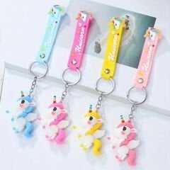 Toptan Unicorn Anahtarlık 12 Adet Unicorn Silikon Anahtarlık