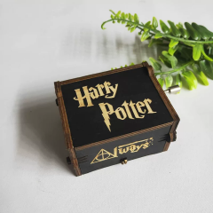 Toptan Ahşap Harry Müzik Kutusu Çevirmeli
