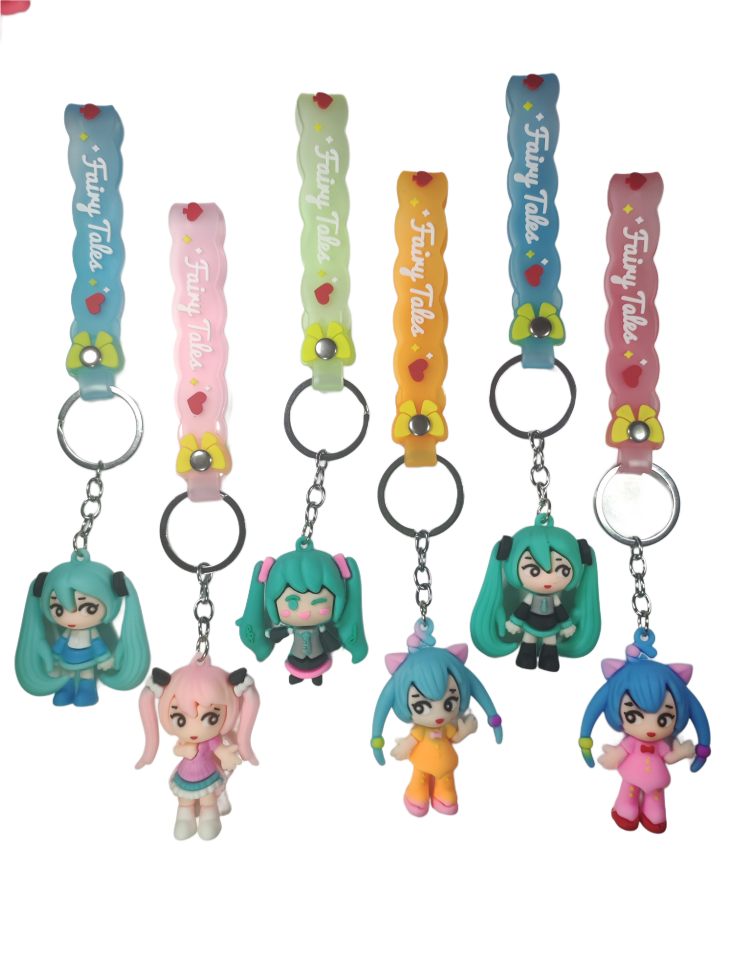 Toptan Hatsune Miku  Anahtarlık 12 Adet Anime Silikon Anahtarlık Lüx Anahtarlık Çanta Süsü Aksesuarı