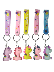 Toptan Unicorn Anahtarlık 12 Adet Unicorn Silikon Anahtarlık Lüx Anahtarlık Çanta Süsü Aksesuarı