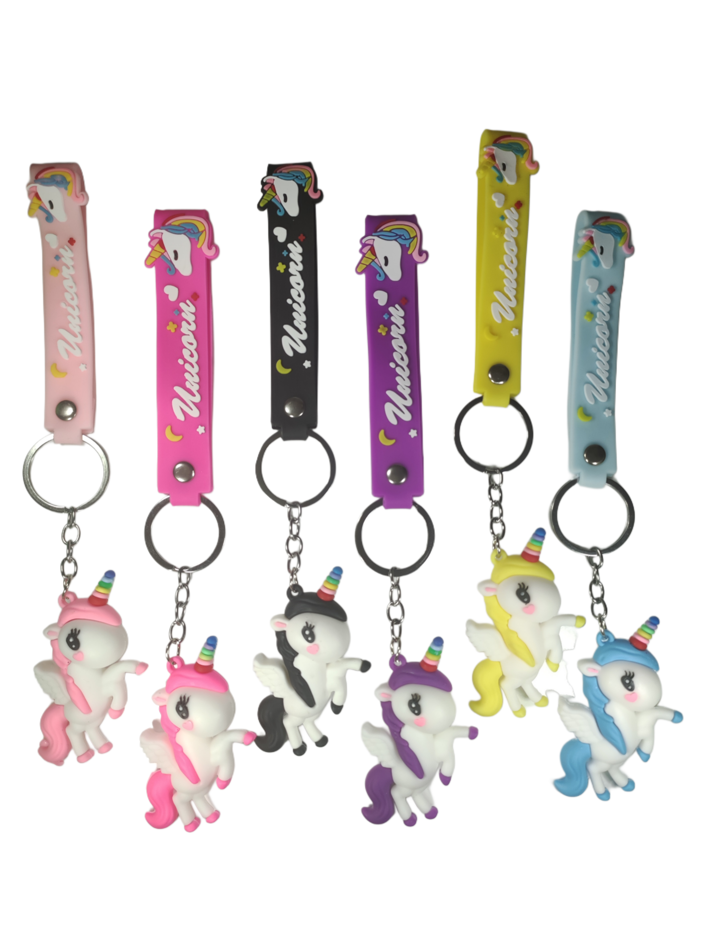 Toptan Unicorn Anahtarlık 12 Adet Unicorn Silikon Anahtarlık Lüx Anahtarlık Çanta Süsü Aksesuarı