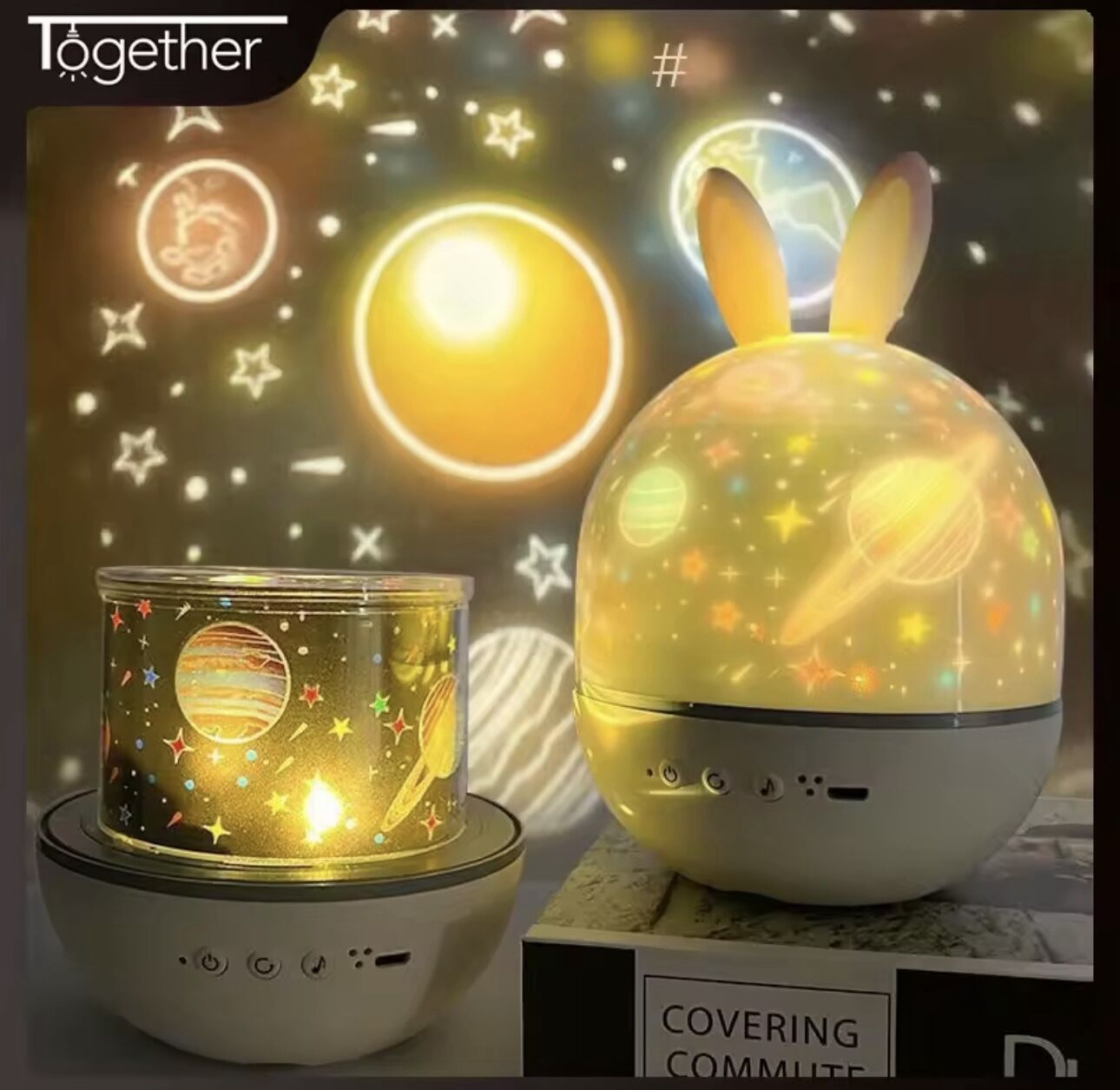 TOPTAN Tavşanlı Yansıtma Gece Lambası