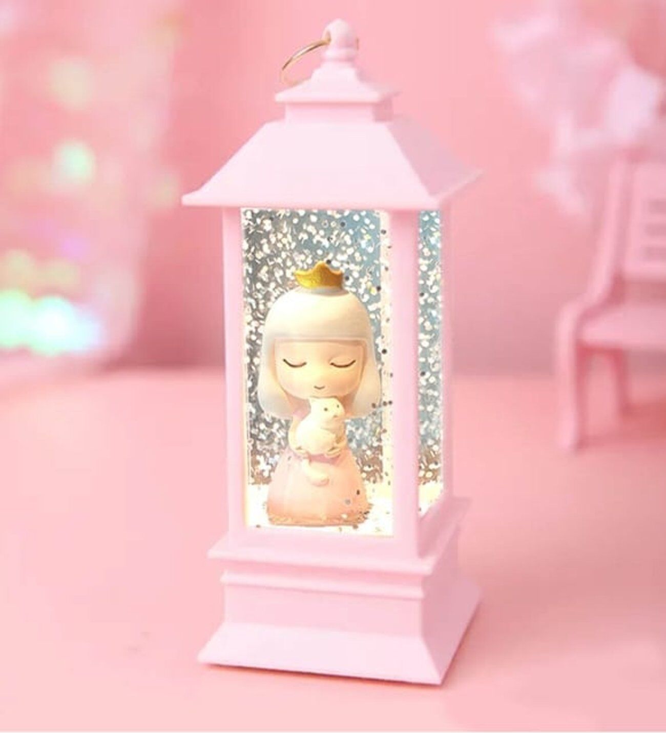 Toptan Prenses Kedili Kız Işıklı Kar Küresi