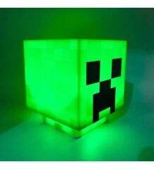 Toptan Minecraft Creeper Taşınabilir Şarjlı Pilli Sesli Gece Lambası