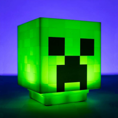 Toptan Minecraft Creeper Taşınabilir Şarjlı Pilli Sesli Gece Lambası