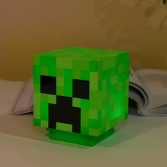 Toptan Minecraft Creeper Taşınabilir Şarjlı Pilli Sesli Gece Lambası