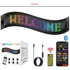 Toptan Led Matrix Panel Rgb Ekran Kumandalı App Kontrollü İşyeri Araç Cam Duvar Led Panel Tabela