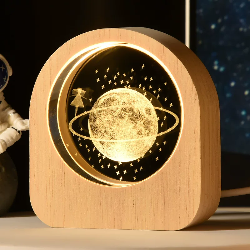 Toptan Kristal Masa Gece Lambası Usbli Kristal Küre Dekorasyon Led