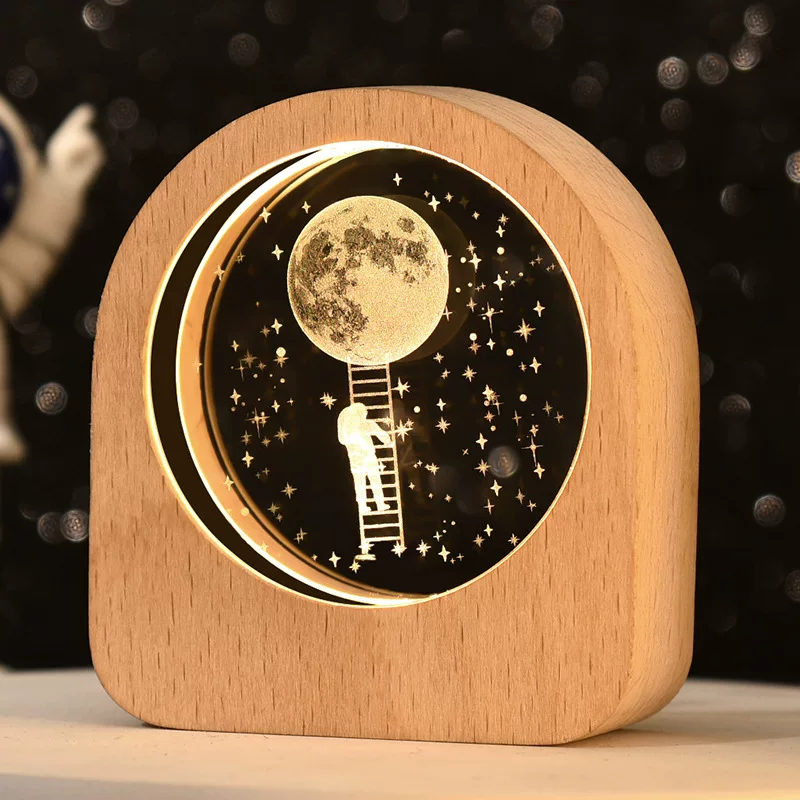 Toptan Kristal Masa Gece Lambası Usbli Kristal Küre Dekorasyon Led