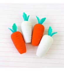 Toptan 4 lü Havuç Silgi Kalem Başlığı 1 paket 4 lü Silgi Seti