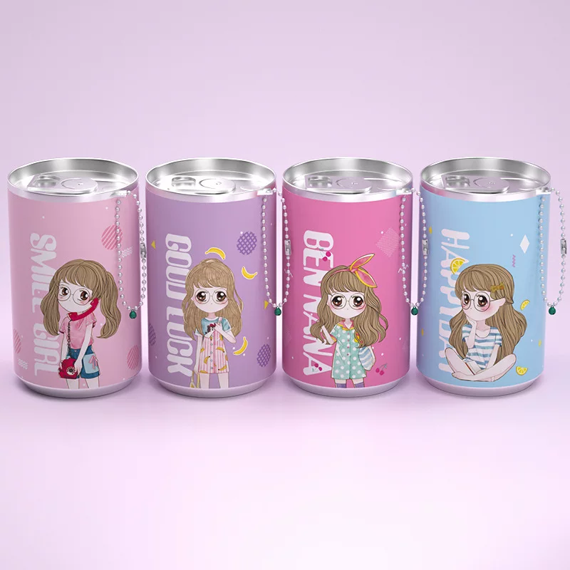 Toptan Sevimli Teneke Kutu Görünümlü Islak Mendil Anahtarlık Çanta Süsü İçecek Kutusu Islak Mendil 1 Adet 30lu