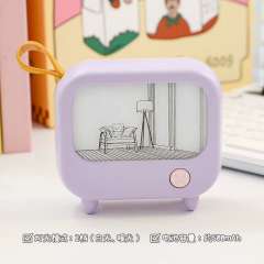 Toptan TV Şeklinde LED Gece Lambası Dekorasyon Aydınlatma 2 Modlu