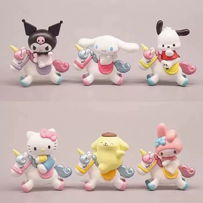Toptan Kawaii Karakter Figür Seti 6 Adet Kutulu