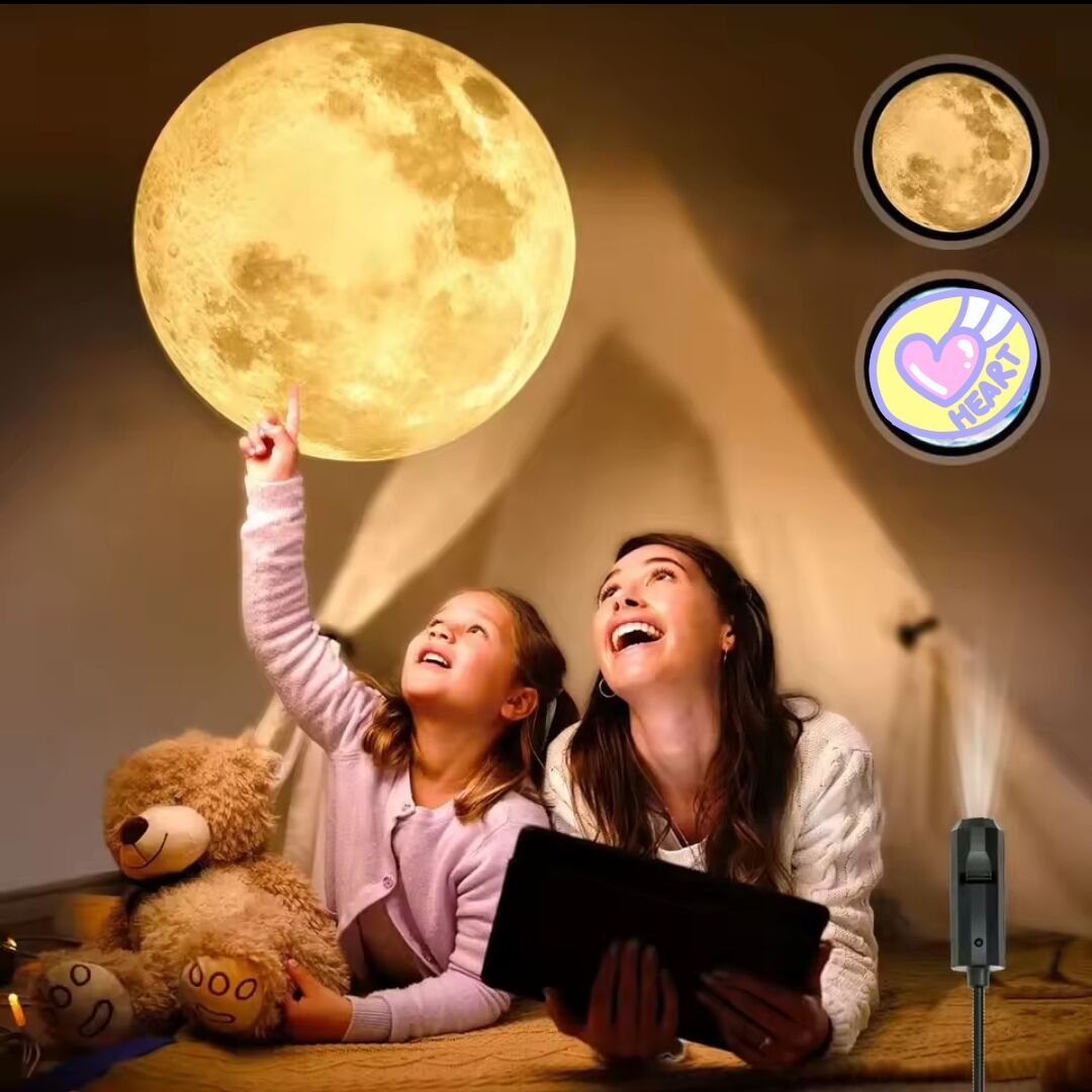 Toptan Ay Işığı Projeksiyon Gece Lambası Tavan Lambası Arka Plan Atmosfer Işığı Usb Led Duvar Dekor