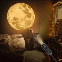Toptan Ay Işığı Projeksiyon Gece Lambası Tavan Lambası Arka Plan Atmosfer Işığı Usb Led Duvar Dekor