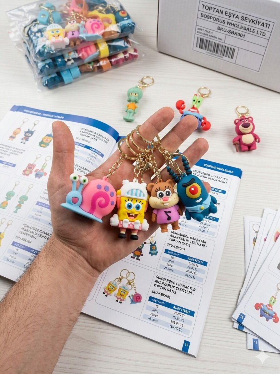 Toptan Lüx silikon anahtarlık 1 adet