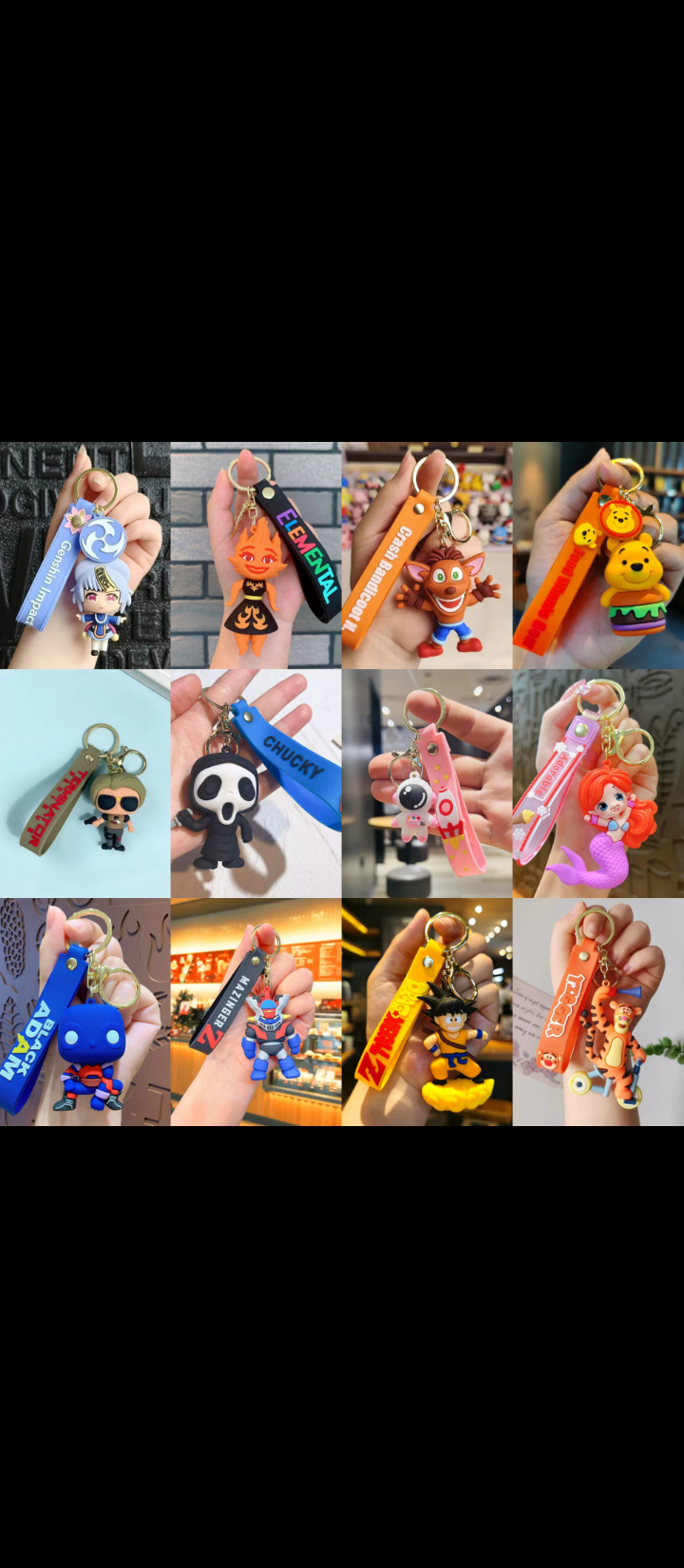 Toptan Lüx silikon anahtarlık 30 adet karışık