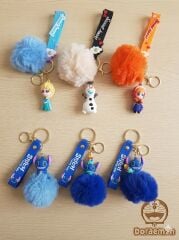 toptan lüx slikon anahtarlık ponponlu 6 adet