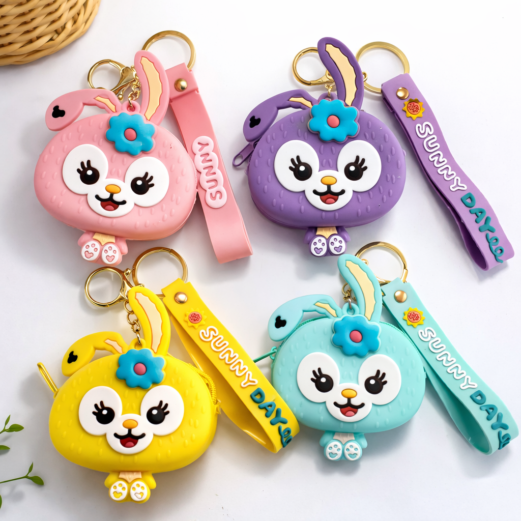 Toptan Lüx Silikon Karakter Figürlü Cüzdan Anahtarlık 1 Adet