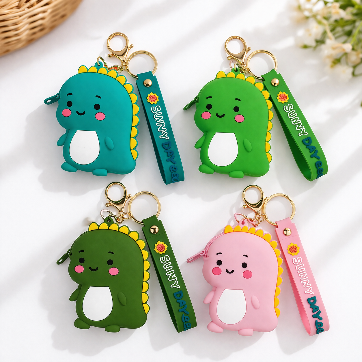 Toptan Lüx Silikon Karakter Figürlü Cüzdan Anahtarlık 1 Adet