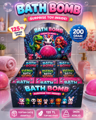Toptan Banyo Topu Sürpriz Oyuncaklı Model 1 Adet