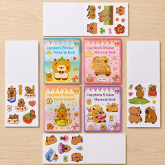 Toptan Capybara Sticker Defteri Kapibara Sticker Set 12 Sayfa 1 Adet