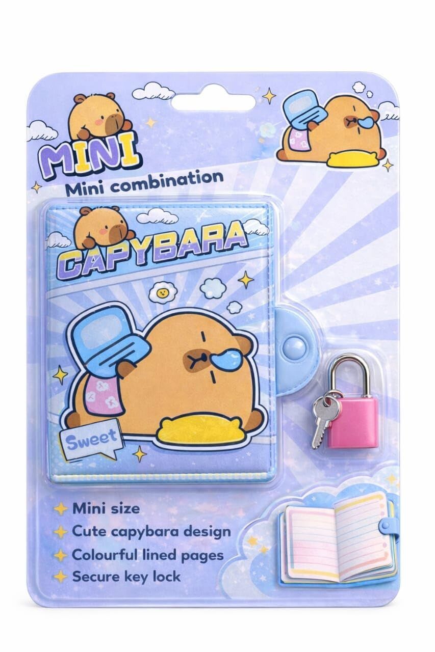 Toptan Capybara Kilitli Mini Günlük Seti