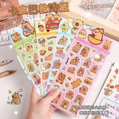 Toptan Capybara Kawaii Dekoratif Sticker Seti