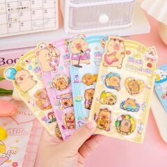 Toptan Capybara Puffy Sticker Collection