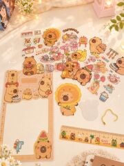 Toptan Capybara Kırtasiye ve Sticker Hediye Seti