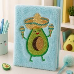 Toptan Avokado Peluş Kapaklı Not Defteri